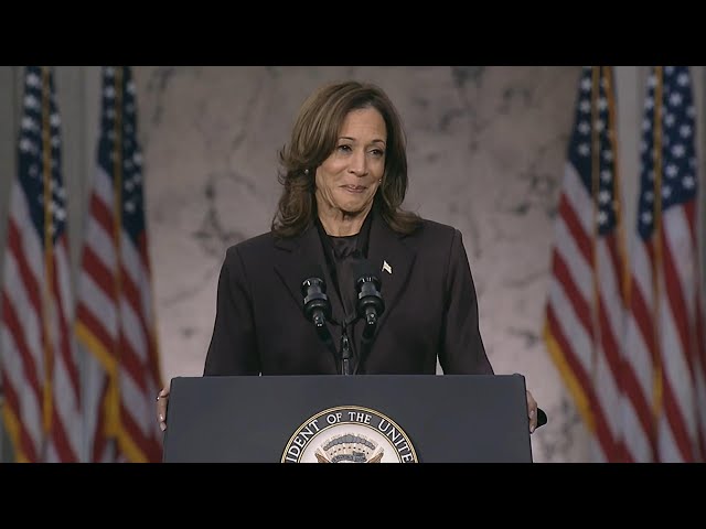 ⁣Watch Kamala Harris’s full concession speech after losing to Donald Trump