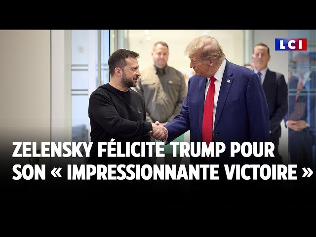 ⁣Volodymyr Zelensky félicite Donald Trump pour son « impressionnante victoire »