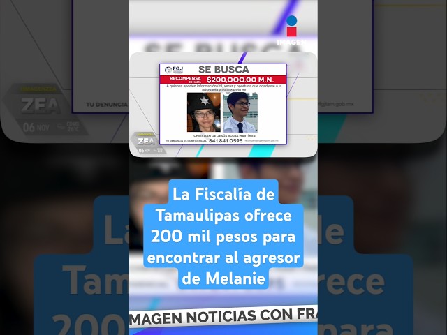 ⁣La Fiscalía de Tamaulipas ofrece 200 mil pesos para encontrar al agresor de Melanie | Shorts | Zea