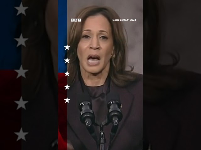 ⁣Kamala Harris said 'the light of America will always burn bright'. #KamalaHarris #BBCNews