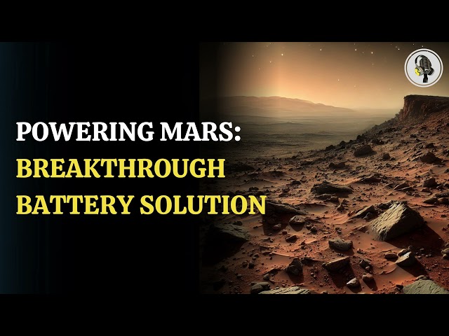 ⁣Revolutionary Mars Battery: Powering Life on the Red Planet | WION Podcast