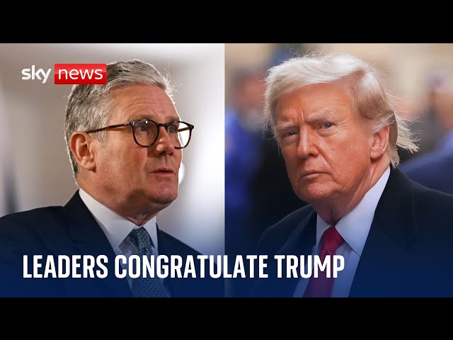 ⁣Sir Keir Starmer congratulates Donald Trump on victory - as Volodymyr Zelenskyy hails 'strong&#