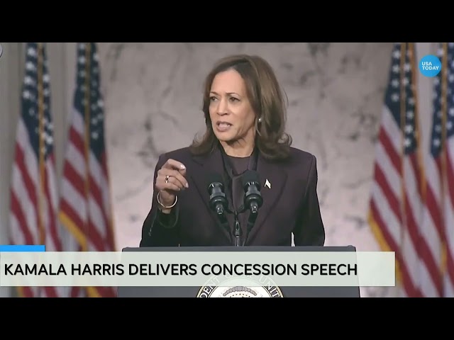 ⁣Kamala Harris concedes election but vows to keep fighting