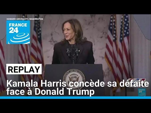 ⁣REPLAY - Kamala Harris concède sa défaite face à Donald Trump • FRANCE 24