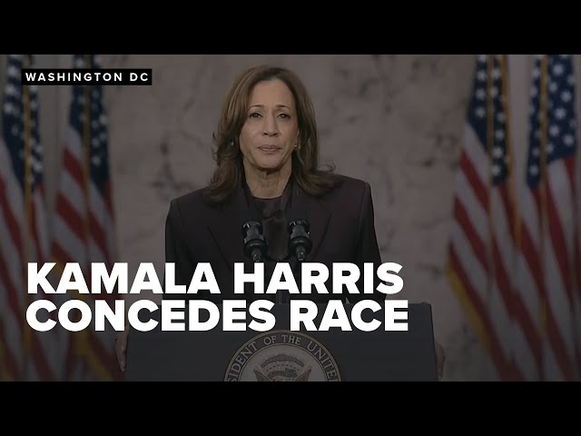 ⁣Vice President Kamala Harris concedes in the 2024 race for United States President.