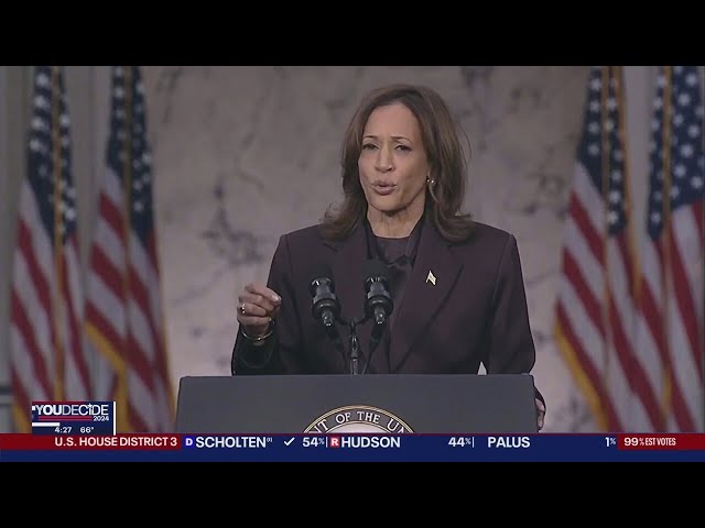 ⁣FULL SPEECH: Kamala Harris CONCEDES to Donald Trump for President