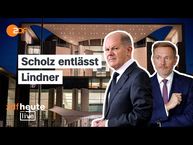 ⁣Scholz entlässt Lindner. Das Statement des Bundeskanzlers bei ZDFheute live