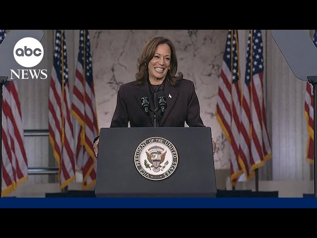 ⁣FULL SPEECH: Kamala Harris addresses nation after conceding election to Donald Trump