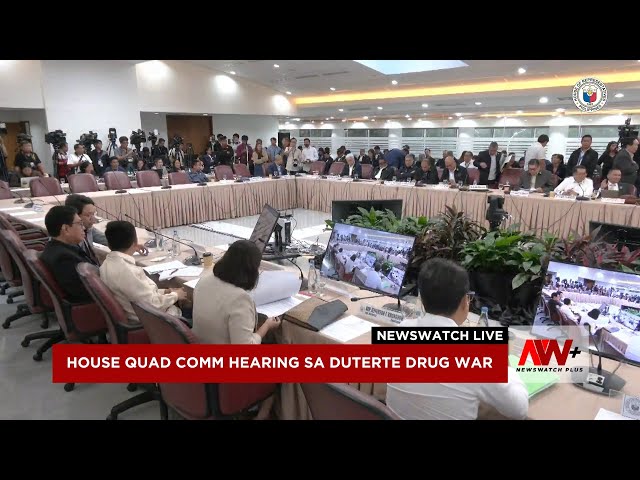 ⁣House Quad Comm hearing sa Duterte drug war