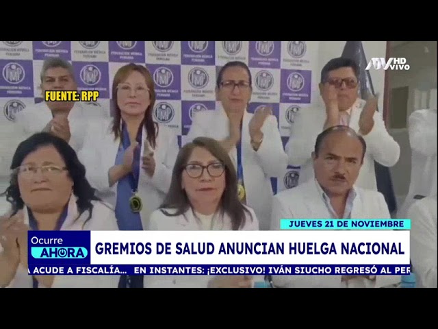 ⁣Gremios de salud anuncian huelga nacional para este jueves 21