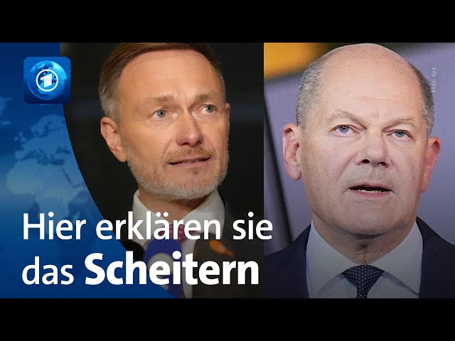 ⁣Regierung geplatzt: Deutliche Worte zwischen Scholz und Lindner | Erklärungen im Wortlaut