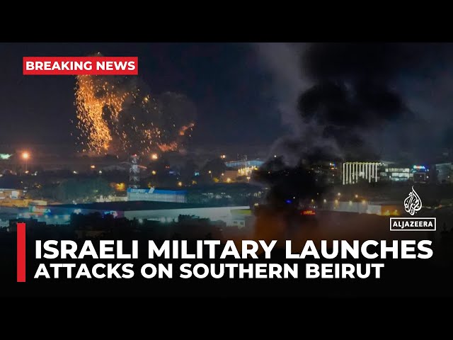 ⁣Israeli military launches attacks on southern Beirut