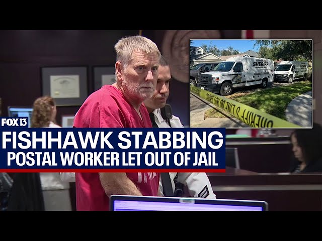 ⁣Postal worker accused of stabbing lawn care worker to death out of jail