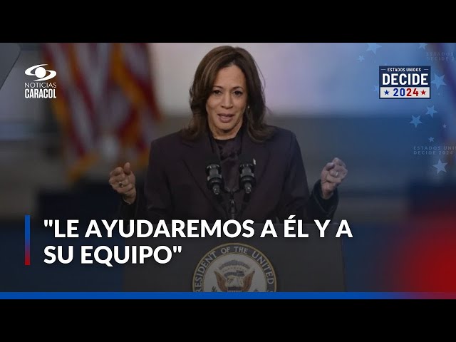 ⁣Con emotivo discurso Kamala Harris reconoció la derrota ante Donald Trump