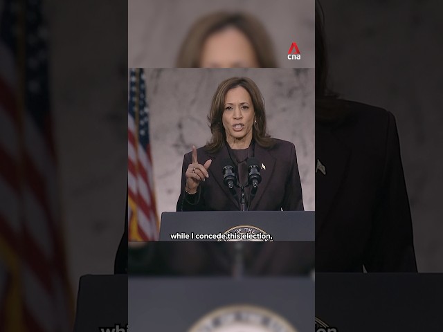 ⁣Harris concedes election to Trump but vows to fight on