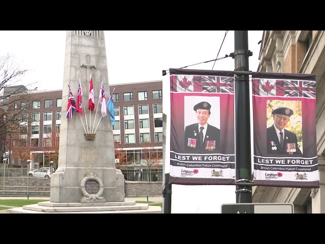 ⁣Banners honour Vancouver war veterans