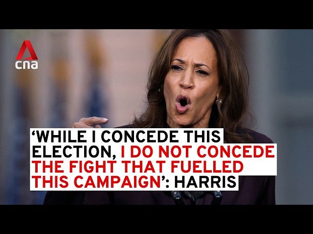 ⁣Kamala Harris concedes election to Donald Trump but vows to fight on | US Presidential Election 2024