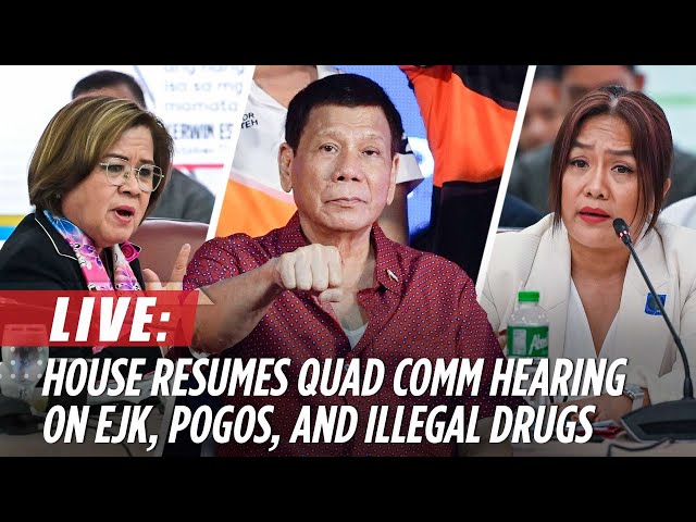 ⁣LIVE: House resumes quad comm hearing on EJK, Duterte drug war | November 7