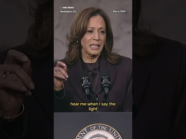 ⁣Harris says America's promise will 'always burn bright' as she concedes