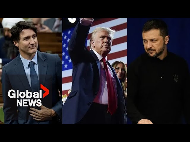 ⁣Trudeau, world leaders react as Trump wins US election, becomes president-elect