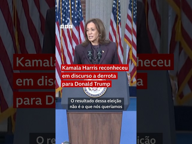 ⁣Kamala: democrata reconhece derrota para Trump e fala em 'otimismo' nos próximos anos #bbc