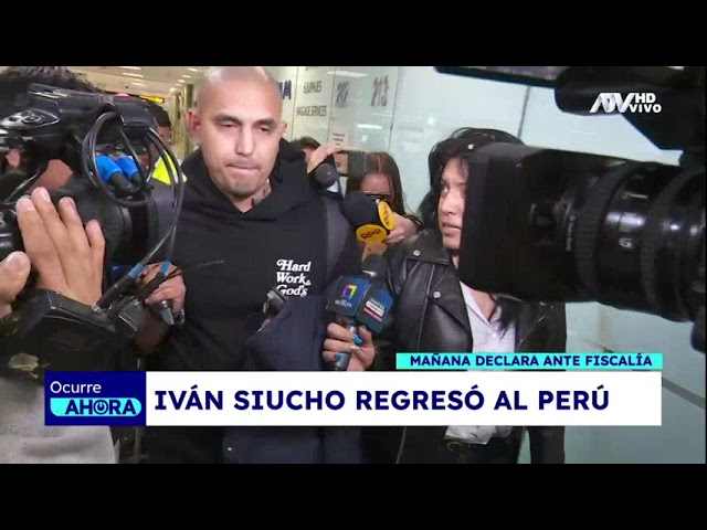 ⁣Iván Siucho regresó al Perú y declarará este jueves ante la Fiscalía