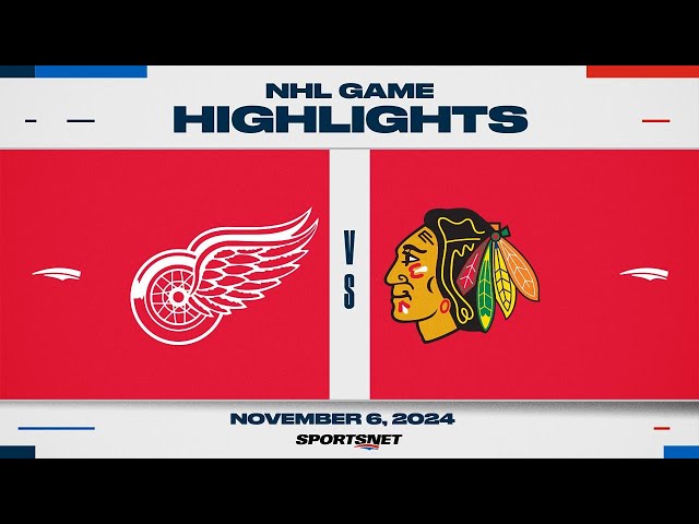 ⁣NHL Highlights | Red Wings vs. Blackhawks - November 6, 2024