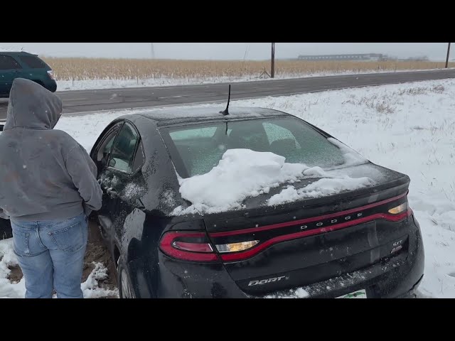 ⁣Drivers describe getting stuck in snowy conditions on Interstate 70 in Colorado