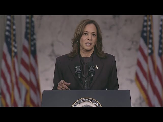 ⁣Full: Kamala Harris delivers concession speech after Trump wins 2024 election