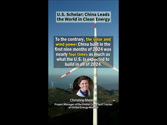 ⁣China leads world in clean energy: U.S. scholar