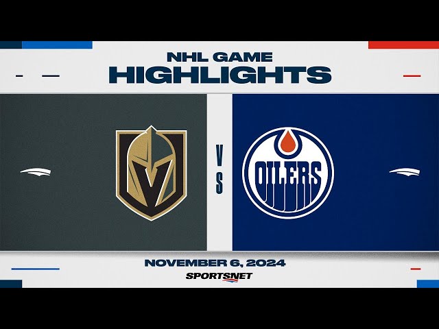 ⁣NHL Highlights | Golden Knights vs. Oilers - November 6, 2024