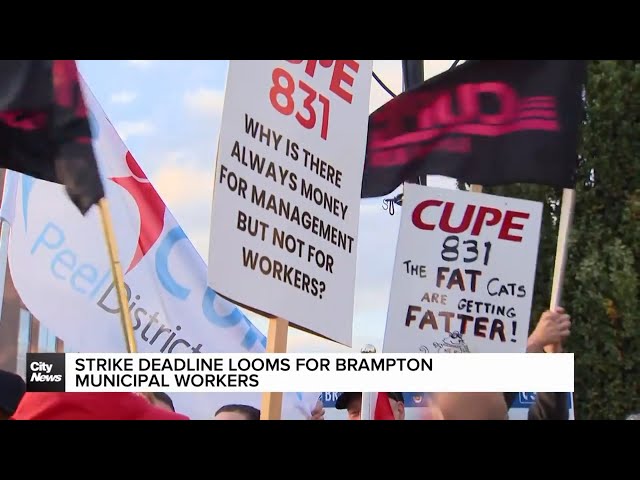 ⁣Strike deadline looms for Brampton city workers