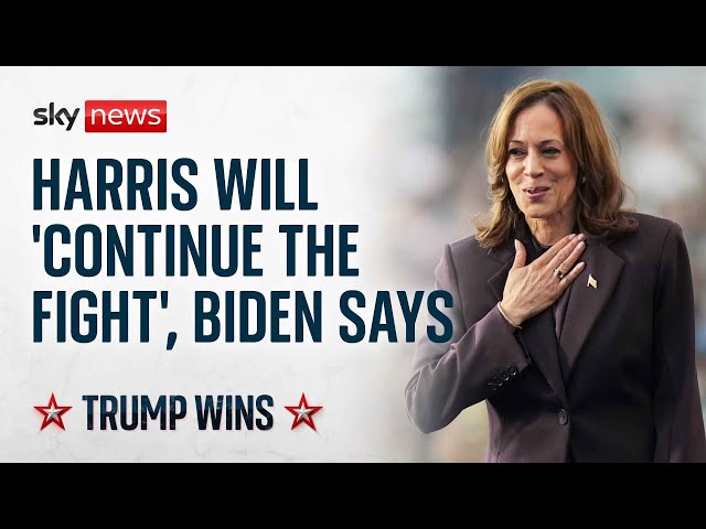 ⁣US election latest: Kamala Harris concedes election to Trump after monumental political comeback