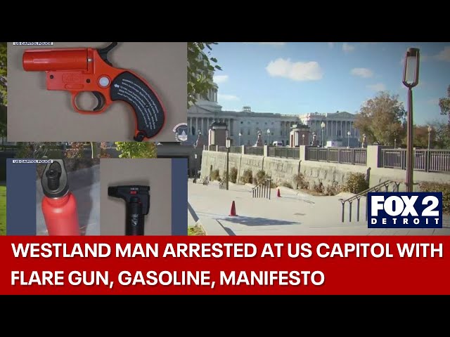 ⁣Westland man arrested at US Capitol with flare gun, lighter and gasoline on Election Day