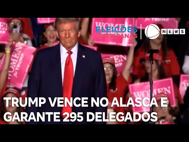 ⁣Trump vence no Alasca e garante votos de 295 delegados