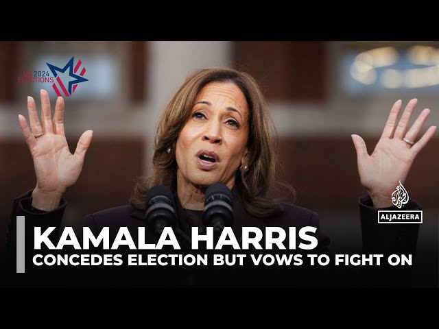 ⁣Kamala Harris concedes election but vows to fight on