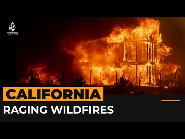 ⁣Raging US wildfires fuelled by strong winds destroy homes in California | AJ#shorts