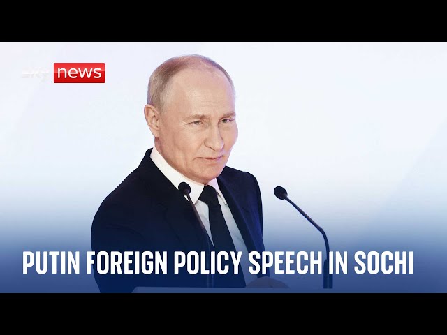 ⁣Watch live: Russian president Vladimir Putin speaks on foreign policy in Sochi, Russia