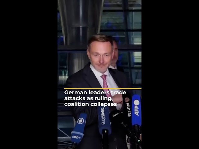 ⁣Germany’s ruling coalition collapses after finance minister sacked | AJ #shorts