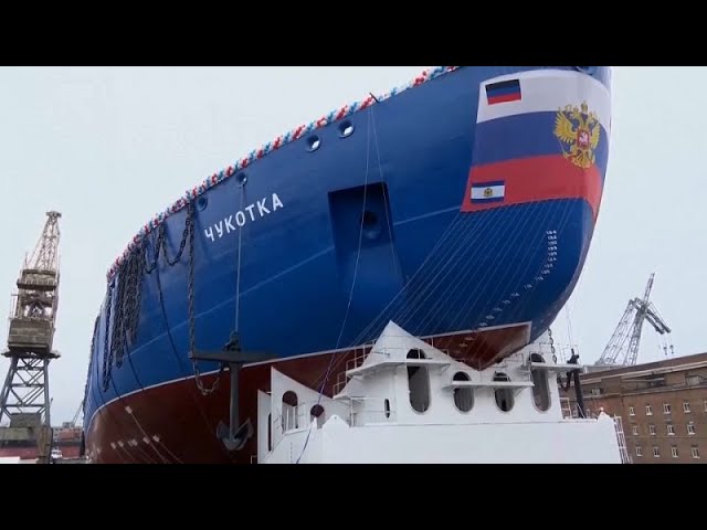 ⁣Le brise-glace à propulsion nucléaire "Tchoukotka" lancé par la Russie