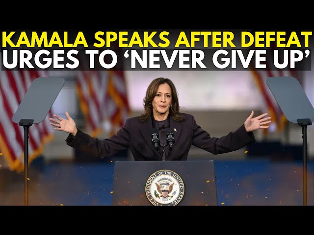 ⁣US Election Result 2024: Kamala Farewell Speech LIVE | Trump Defeats Harris | US Election | WION