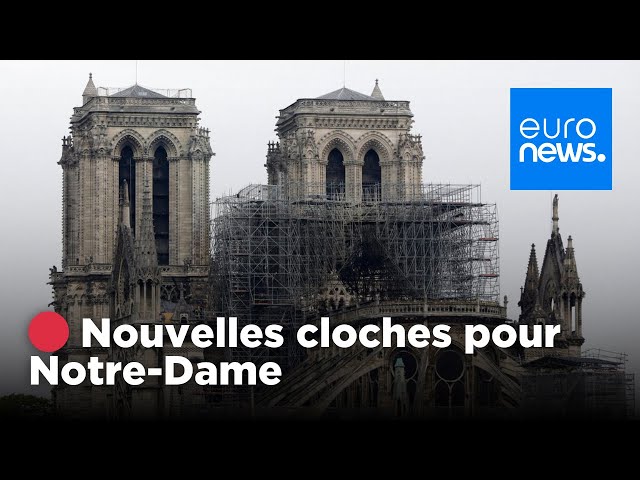 ⁣ EN DIRECT : Notre-Dame reçoit ses nouvelles cloches pour sa réouverture en décembre | euronews 