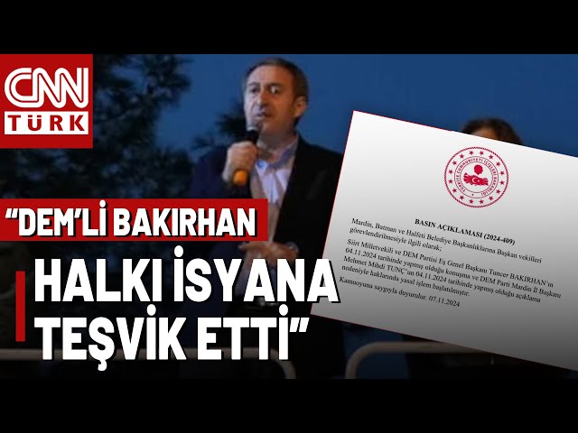 ⁣DEM Eş Başkanı'na Suç Duyurusu! Bakırhan'ın 4 Kasım'da Sıraladığı O İsimler Kim?