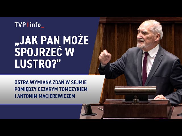 ⁣Starcie Macierewicza z Tomczykiem. „Jak pan może spojrzeć w lustro?"