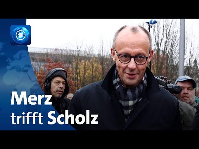 ⁣Nach Koalitionsbruch: Merz trifft Scholz im Kanzleramt