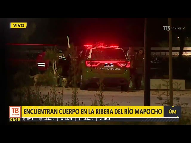 ⁣Encuentran cuerpo en la ribera del río Mapocho