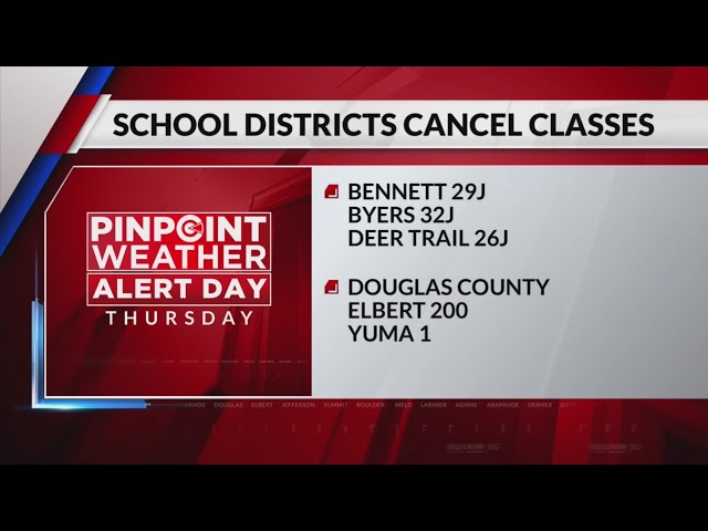 ⁣Several Colorado school districts closed for snow