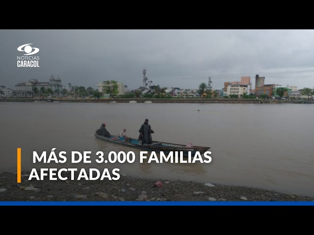 ⁣Alerta roja en cinco municipios de Chocó por la creciente ríos Baudó y San Juan