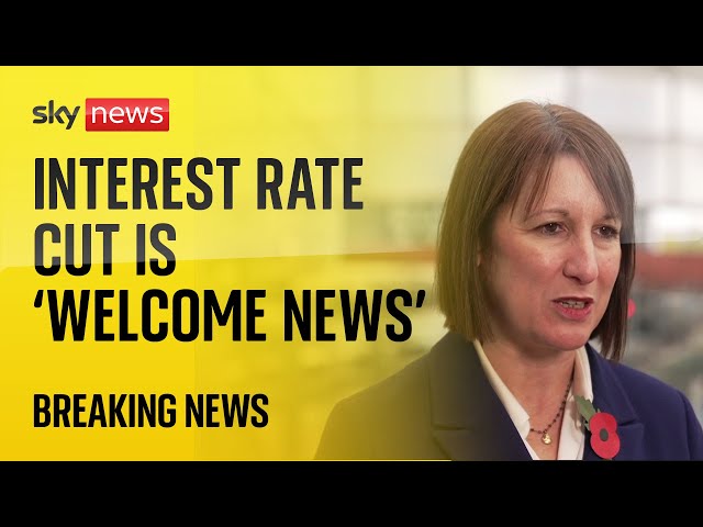 ⁣Chancellor: Interest rate cut is 'welcome news for millions'