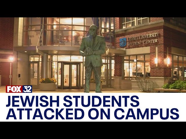 ⁣DePaul students attacked on campus while showing support for Israel